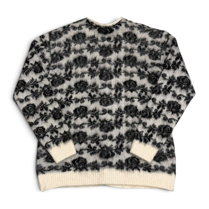 Needles Grey & Cream Floral Mohair Knitted Cardigan (XL)