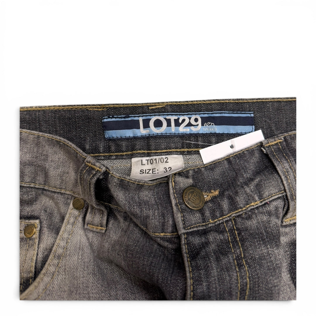 Lot 29 Embroidered Baggy Jeans Grey 32"