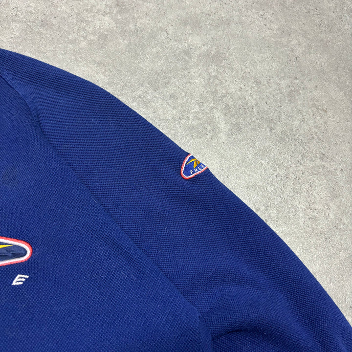 90's Vintage Reebok Blue Spell Out Sweatshirt (S)
