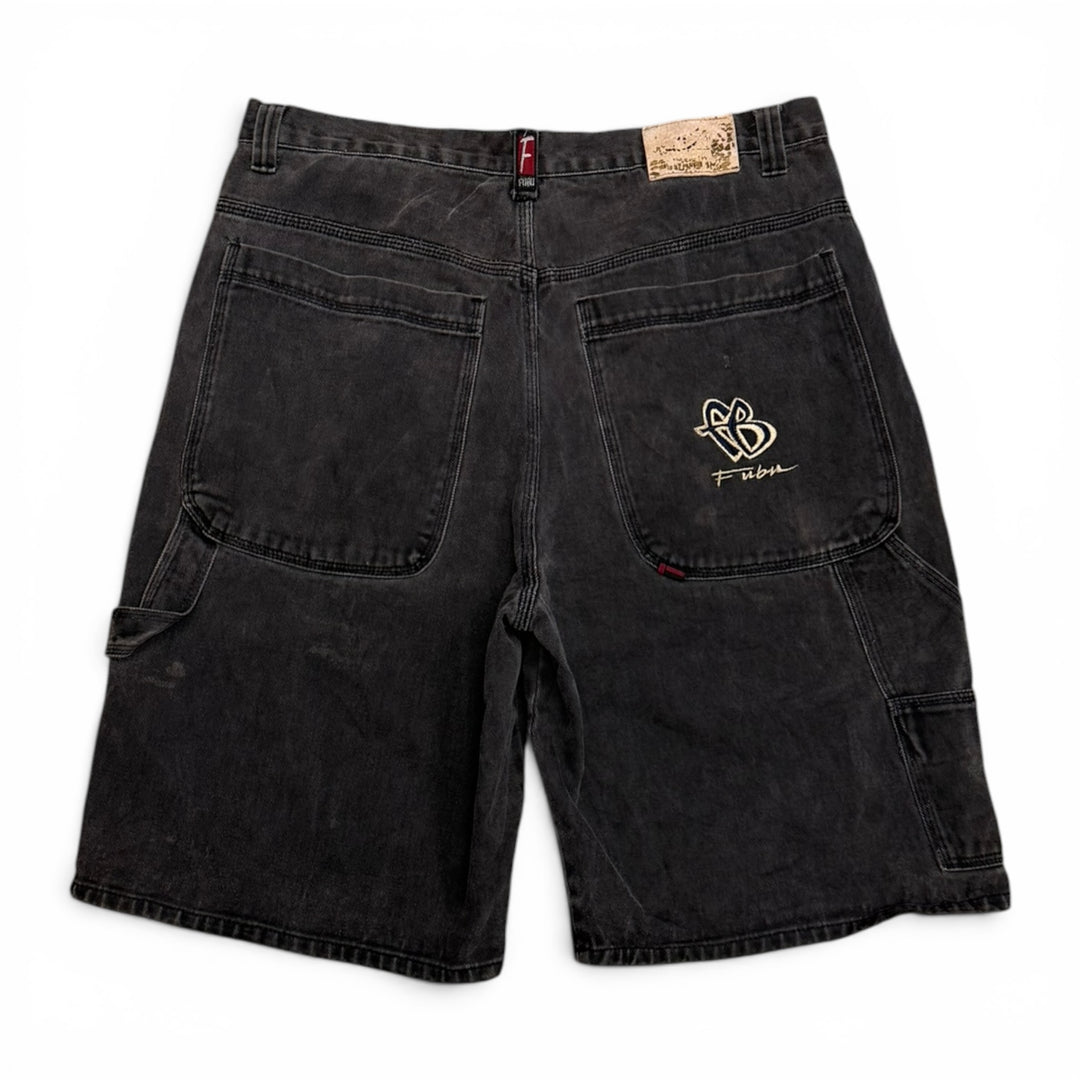 Vintage 90's Fubu Baggy Denim Short Black (36")
