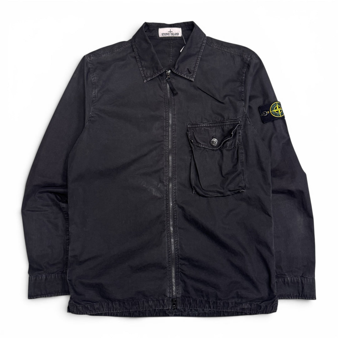 Stone Island Zip Up Shirt Jacket Navy (M)
