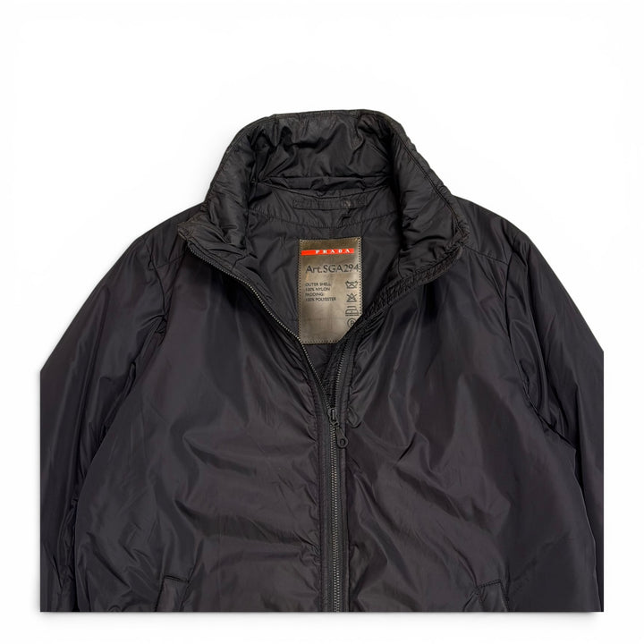 Vintage Prada Black Padded Overcoat Jacket