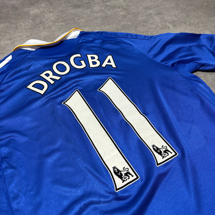 2008/09 Chelsea Adidas Home Football Shirt Drogba 11 (M)