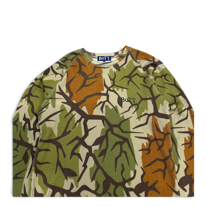 Bott Waffle Camo Long Sleeve T shirt Green (M)