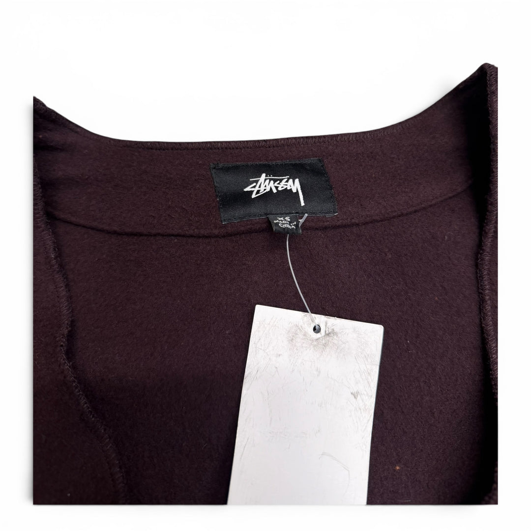 Stussy Wool Button Up Cardigan Burgundy (XS)