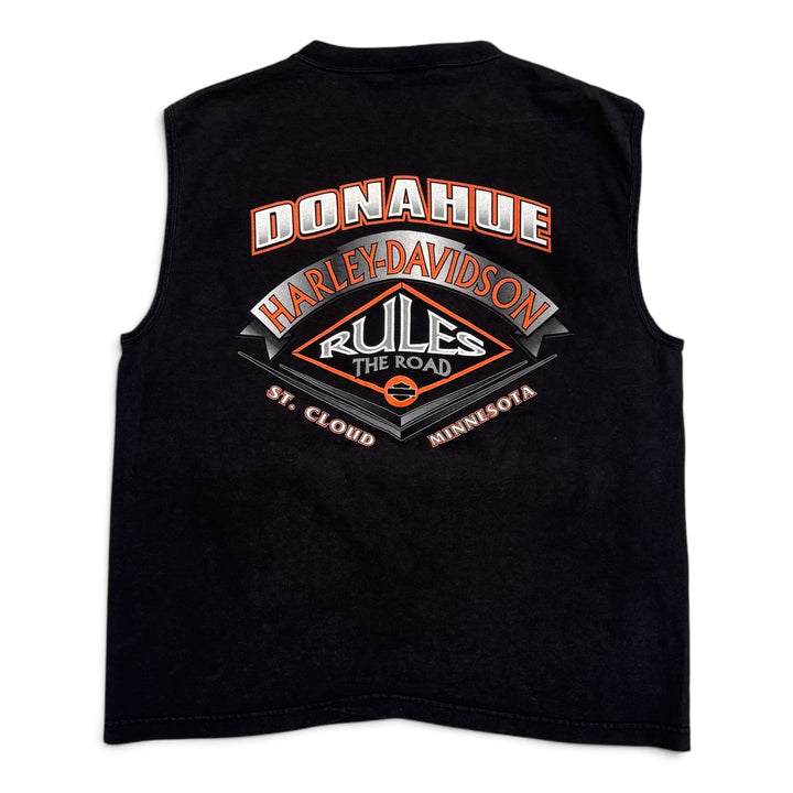 Harley Davidson Graphic Sleeveless T Shirt Black (L)