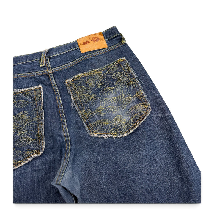 Vintage Rmc Hip Hop Baggy Shorts Blue (36)