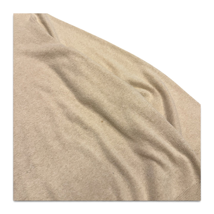 Vintage Polo Ralph Lauren Cream collared Longsleeve Polo Knit (L)