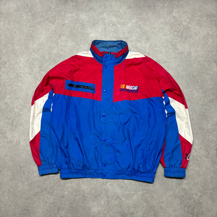 Vintage NASCAR Blue and Red lightweight Jacket (XL)