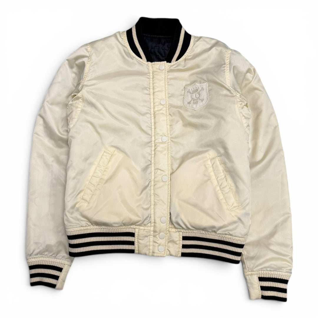 Stussy Reversible Navy & Cream Padded Bomber Jacket (XS)