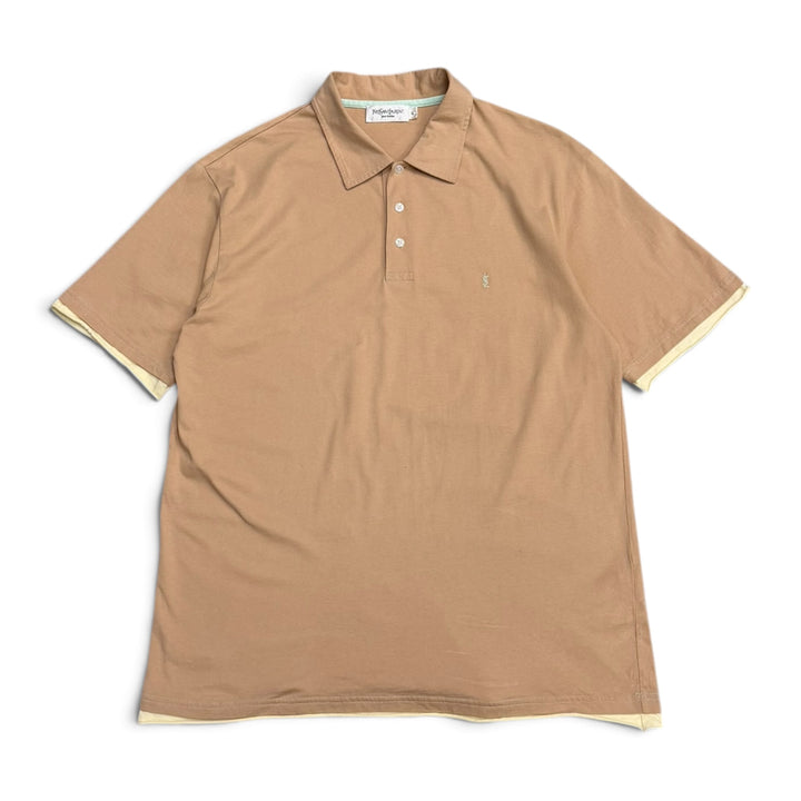 Vintage YSL Polo T Shirt Beige (XL)