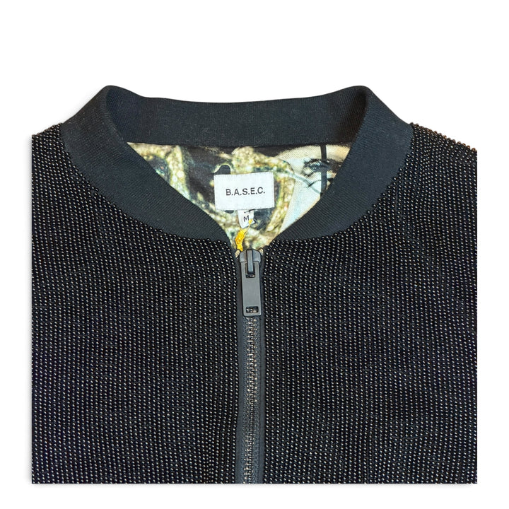 B.A.S.E.C. Heavy Beaded Black Cropped Jacket (M)