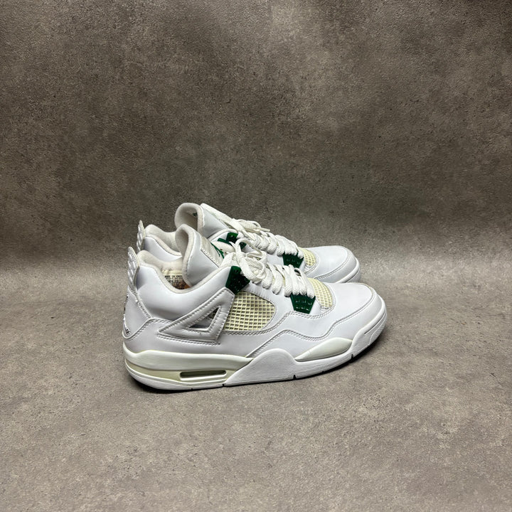 2004 Air Jordan 4 Retro White/Chrome/Classic Green (UK8.5)