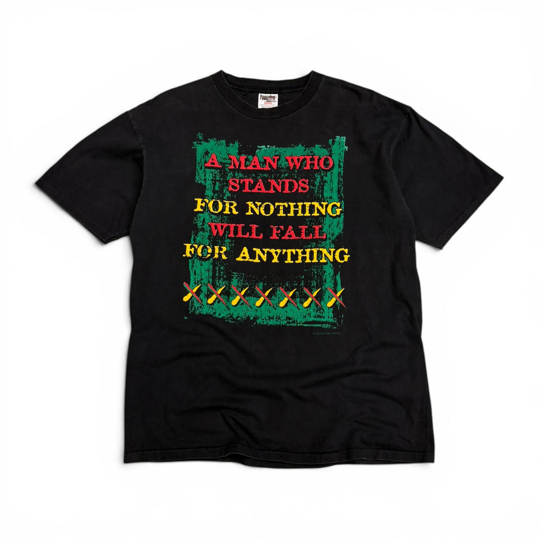 1990's Vintage Malcolm X Black Graphic T-Shirt (XL)