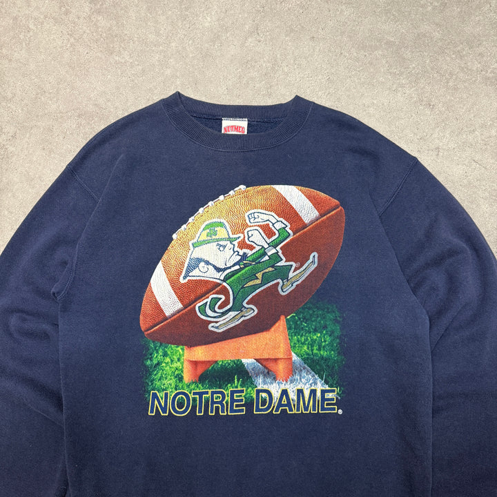 Vintage Nutmeg Tag American Football Navy Sweatshirt (M)