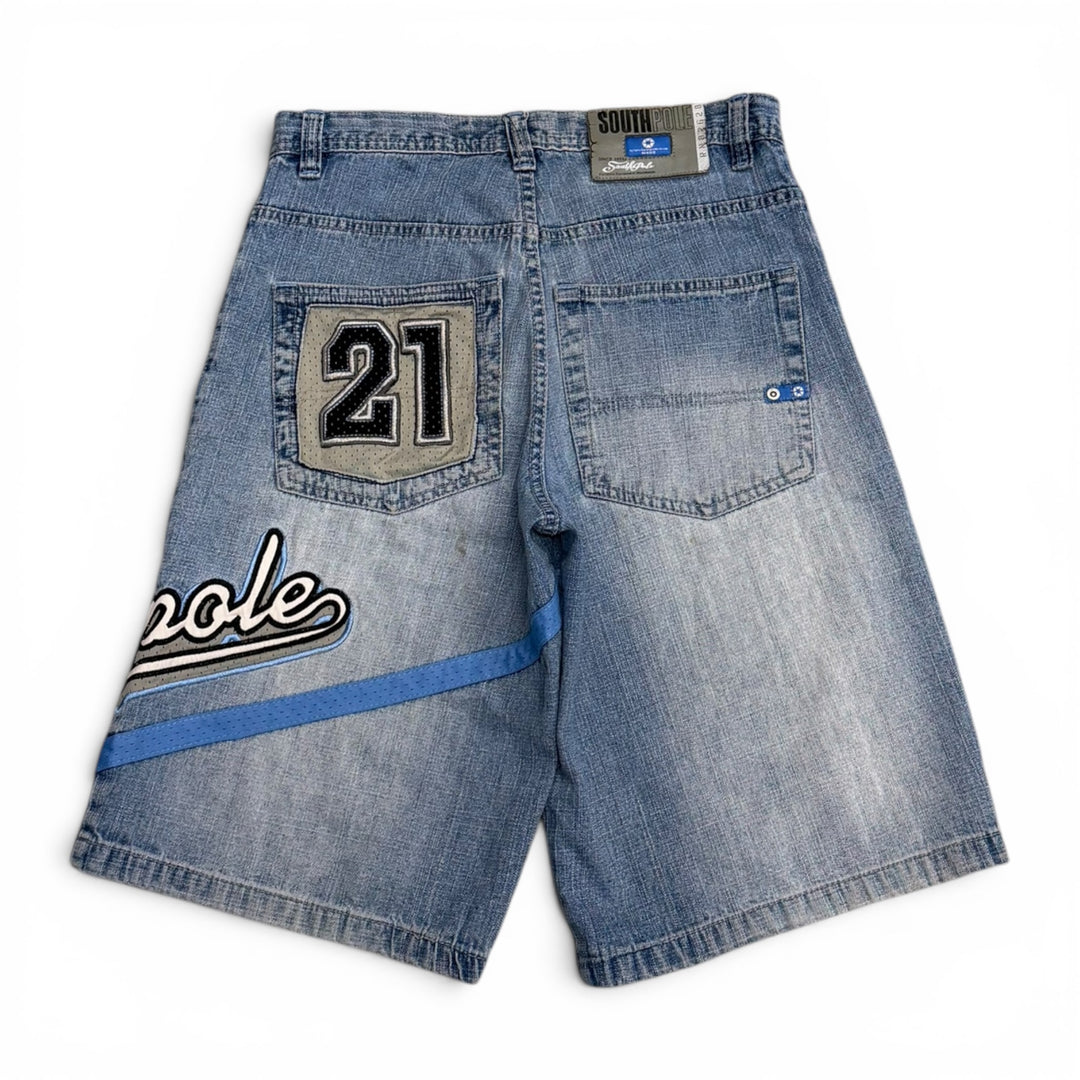 Vintage Southpole 90's Baggy Denim Shorts Blue (30")
