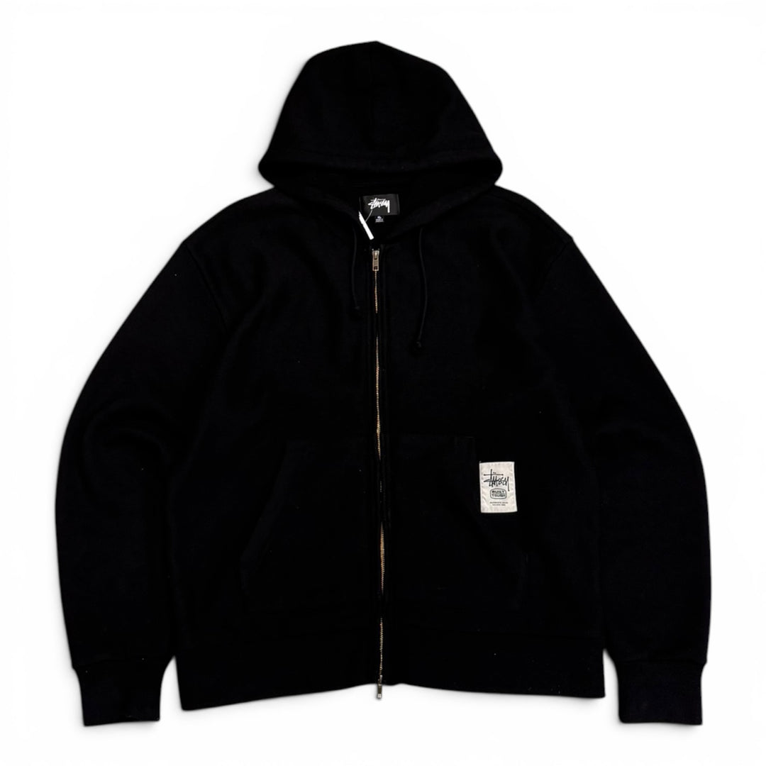 Stüssy Black Patch Zip Knit Hoodie (XL)