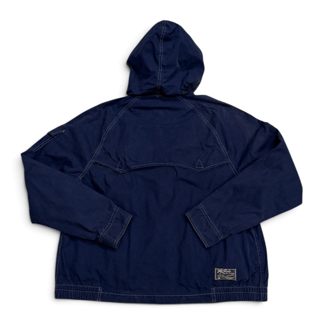 Vintage Polo Ralph Lauren Big Logo Hooded Jacket Navy (XL)