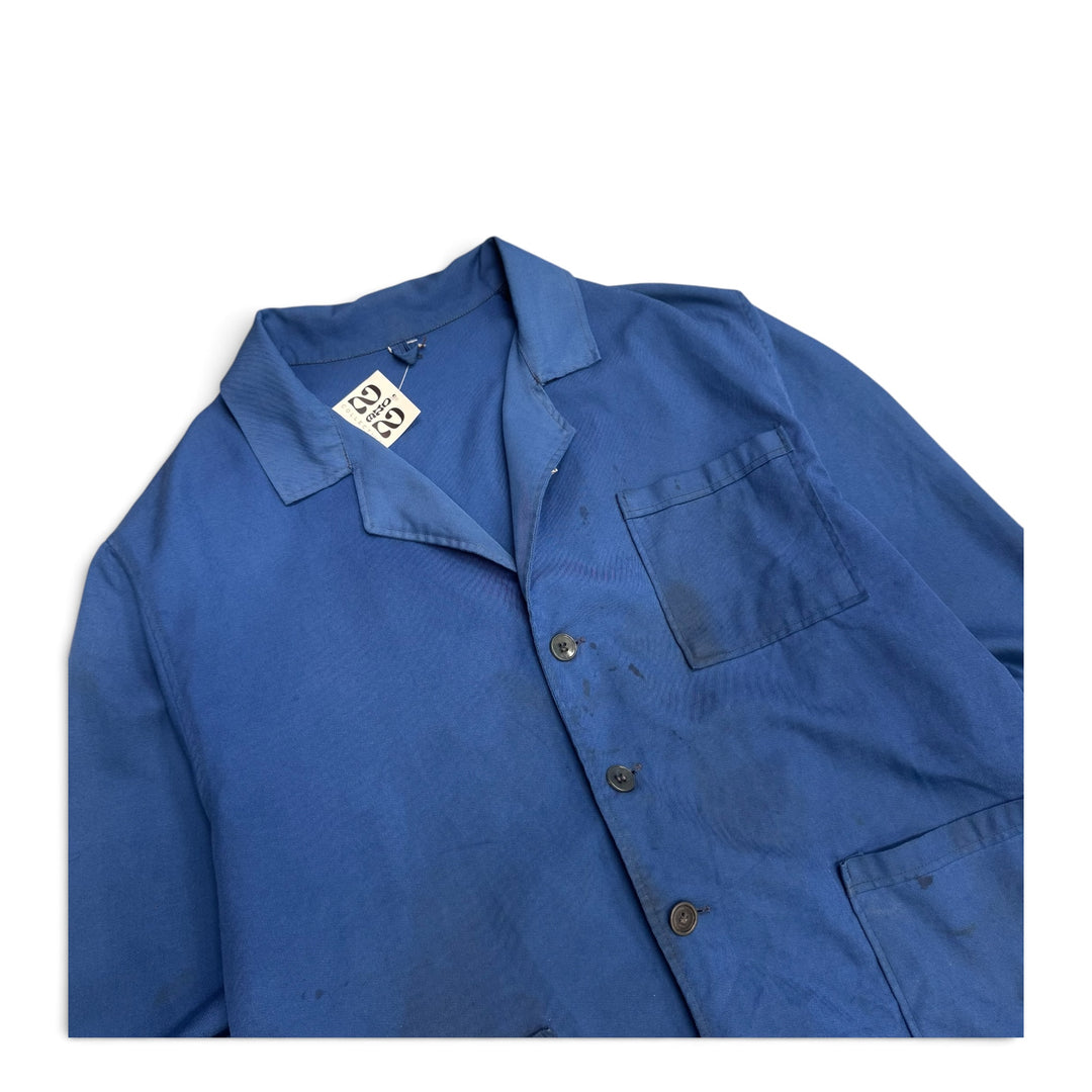 Vintage Distressed Blue French Chore Jacket (L)