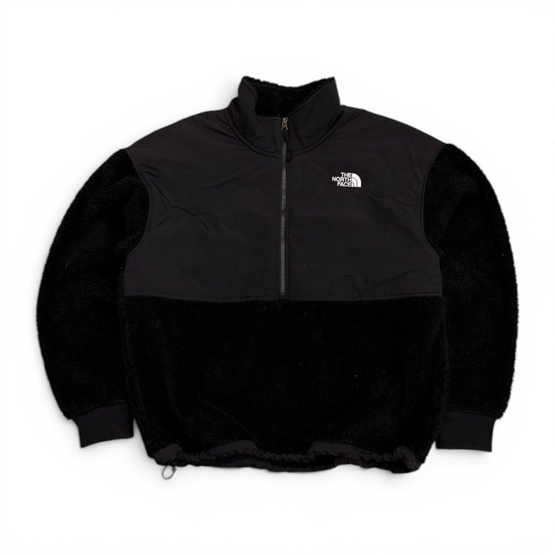 The North Face Black Sherpa Deep Pile Quarter Zip Fleece (M)