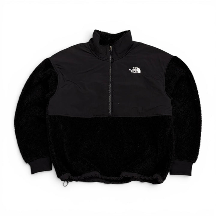 The North Face Black Sherpa Deep Pile Quarter Zip Fleece (M)