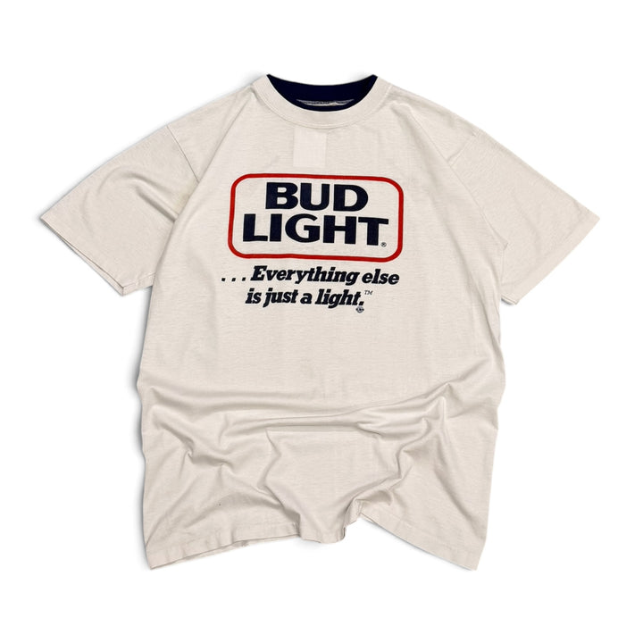 90’s Vintage Bud Light White Graphic T-Shirt (XL)