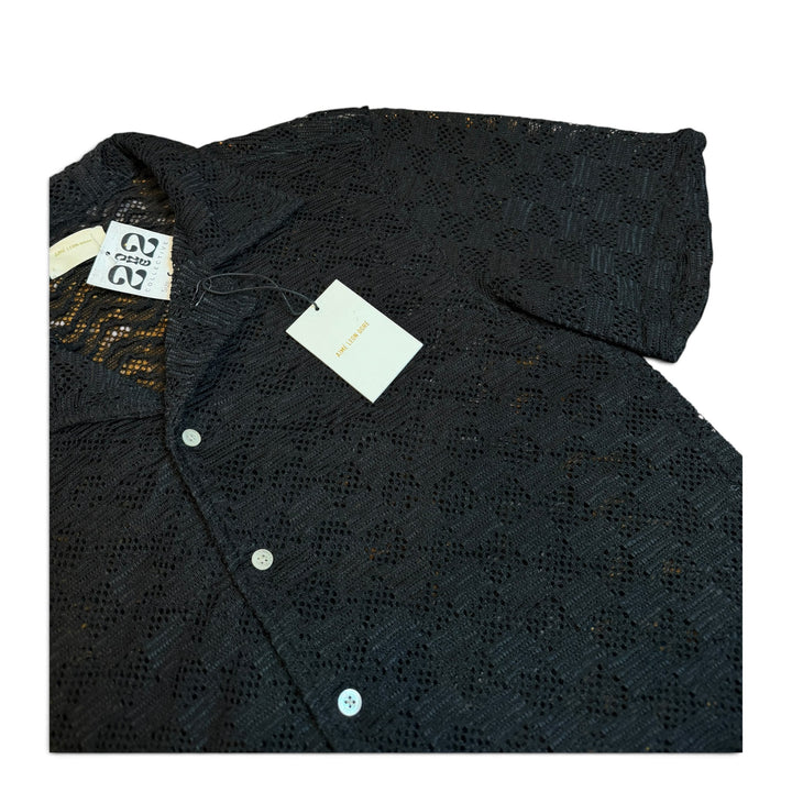 BNWT Aime Leon Dore Black Knitted Short Sleeve Shirt (S)