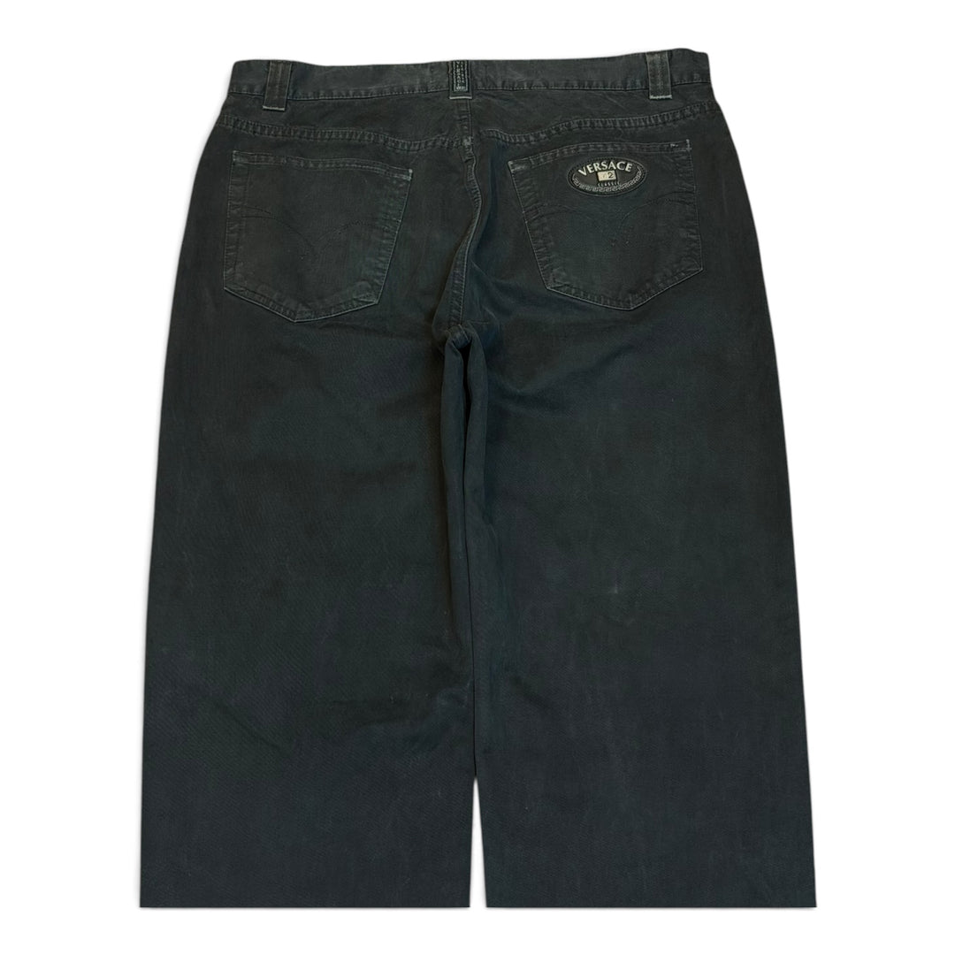 Vintage Versace Classic V2 Black Canvas Trousers (36)
