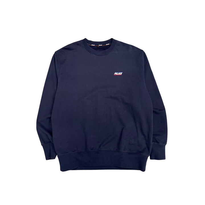 Palace Crewneck Small Logo Sweatshirt Navy (XL)
