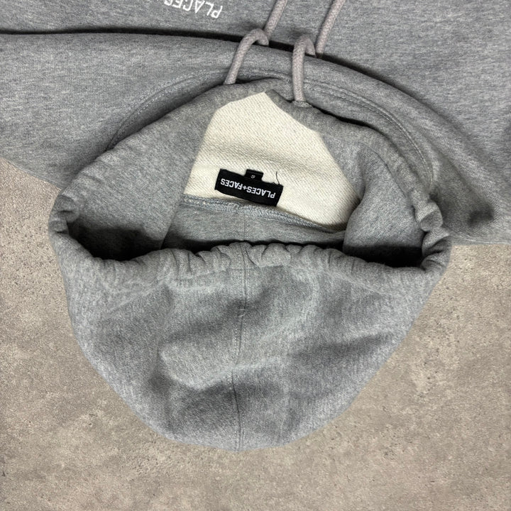 Places + Faces Grey Pullover Hoodie (S)