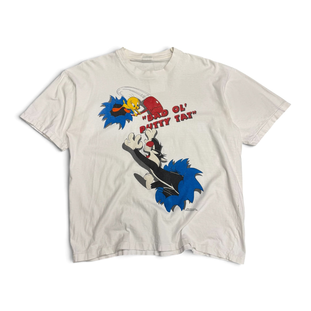 Vintage Single Stitch Looney Tunes T shirt White (XL)
