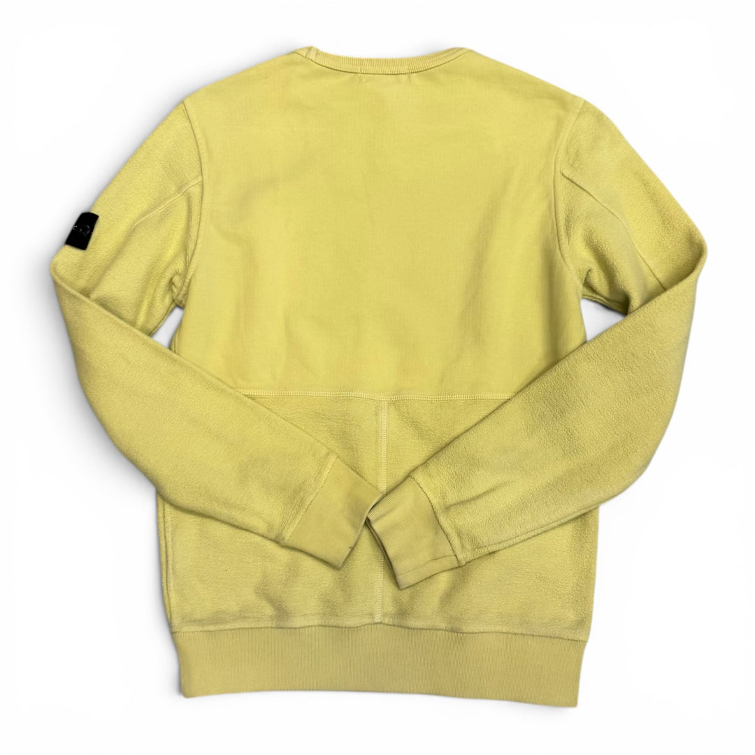Stone Island Crew Neck Fleece Material  Sweatshirt Lime (S)