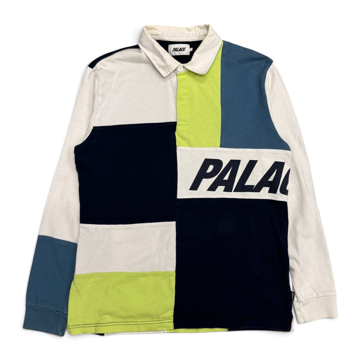 Palace Patchwork Rugby Shirt Navy White (L)