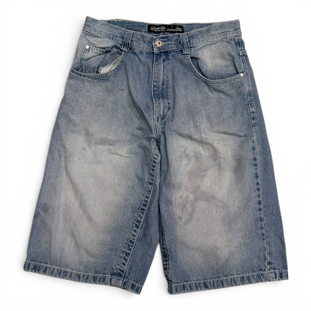 Vintage Southpole Baggy Denim Shorts Blue (34")