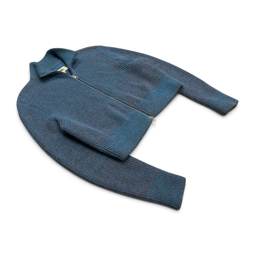 MM6 Maison Margiela Zip Up Knitted Jumper Blue (S)