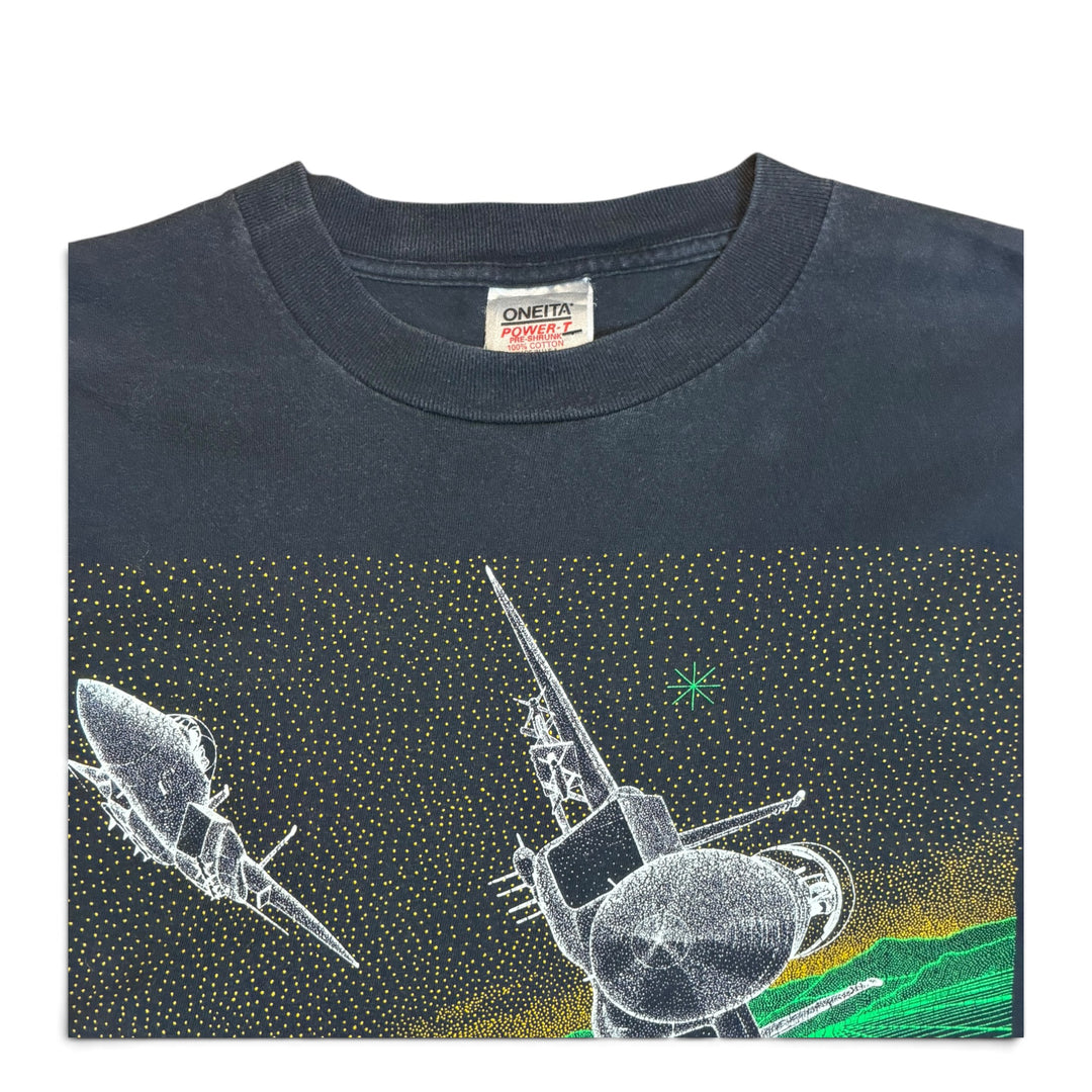 90's Vintage Blackbird Black Graphic T-Shirt (XL)