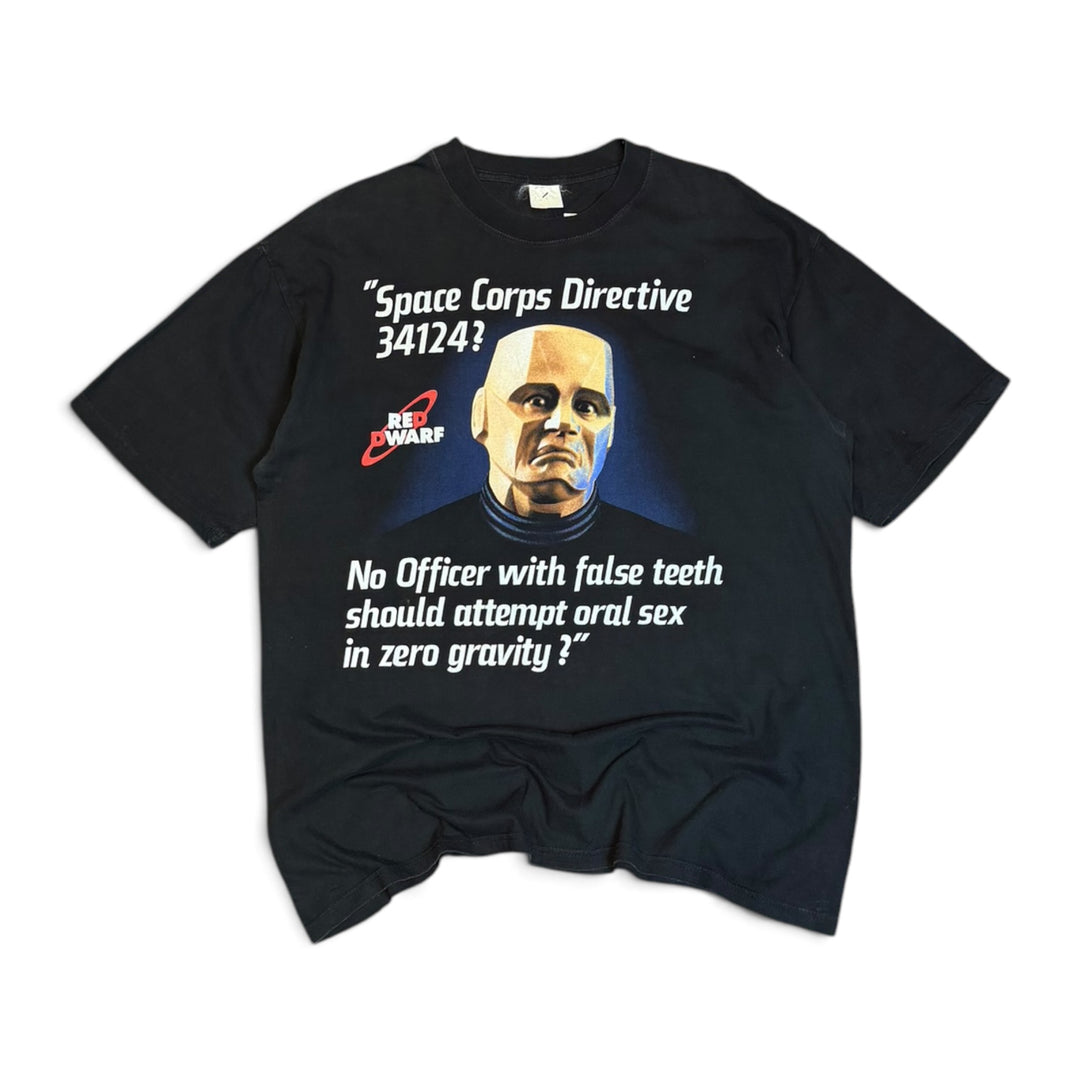 Vintage Red Dwarf Black Graphic T-Shirt (L)