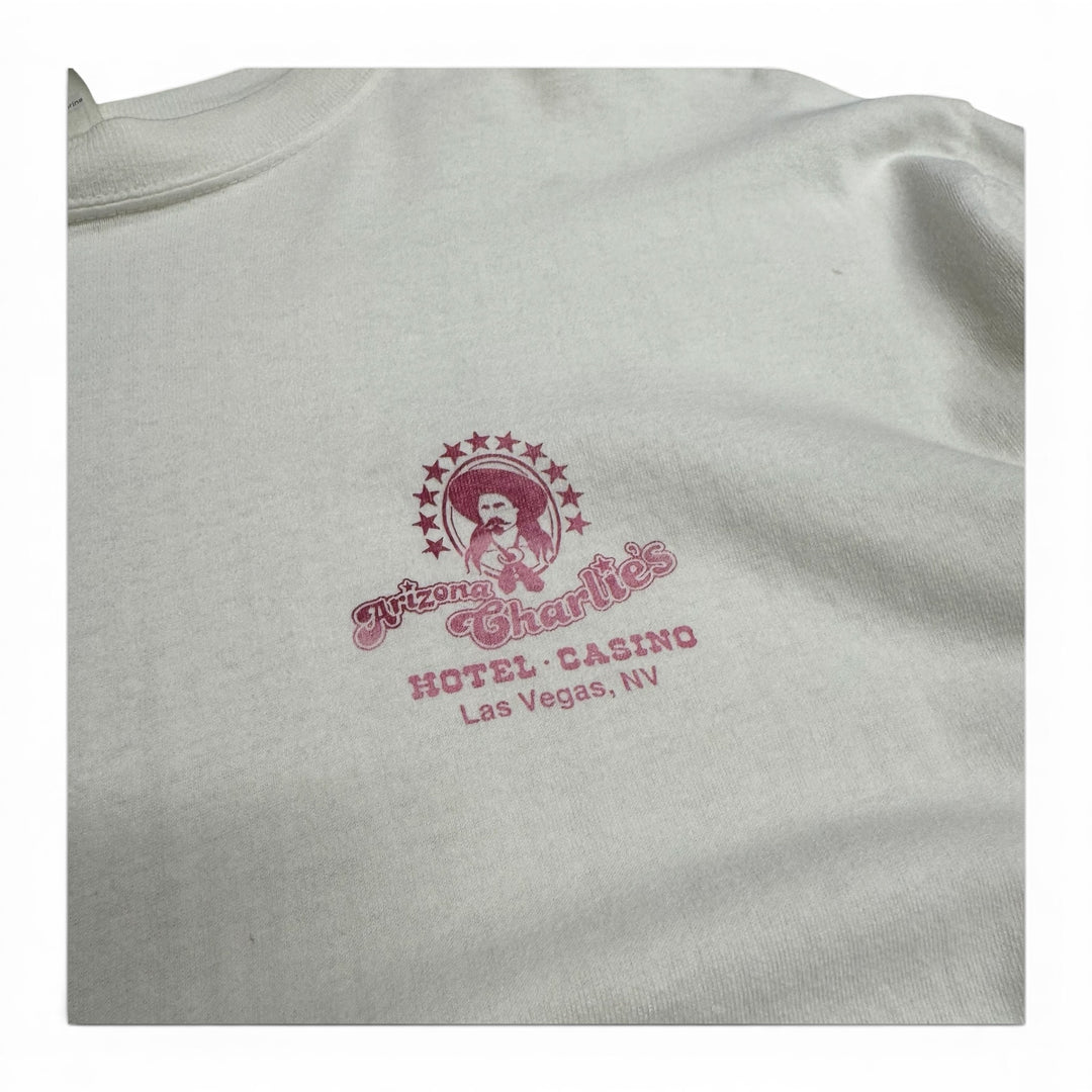 Vintage Single Stitch Arizona Charlies Graphic T shirt White (XL)