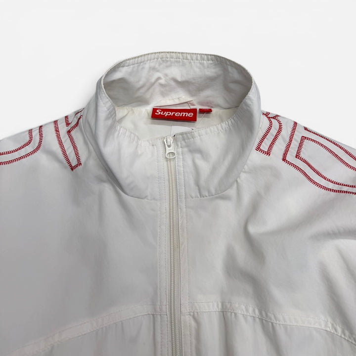 Supreme Spell Out Embroidered Track Jacket White (M)