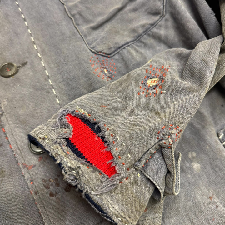 Vintage Reworked Faded Navy French Chore Jacket (M/L)