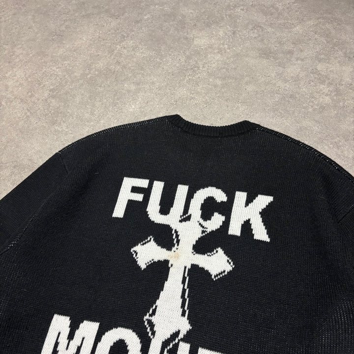 Supreme Black F**k Money Heavy Knitted Sweater (L)