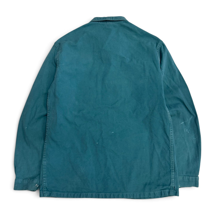 Vintage Distressed Faded Green French Chore Jacket