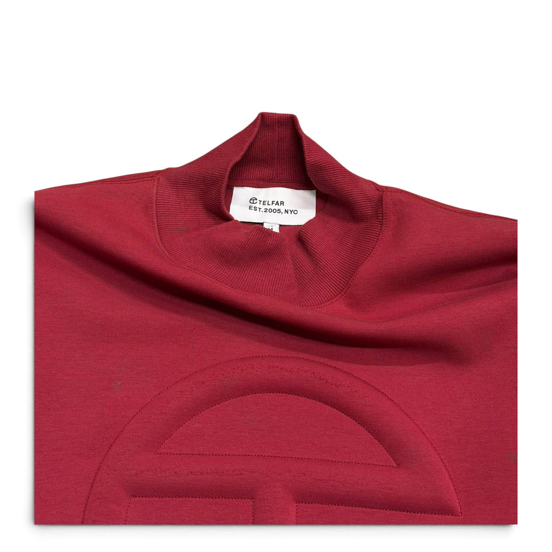 Telfar Mock Neck Sweatshirt Red (M)