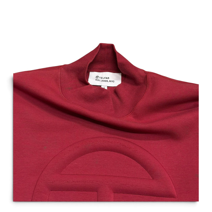 Telfar Mock Neck Sweatshirt Red (M)