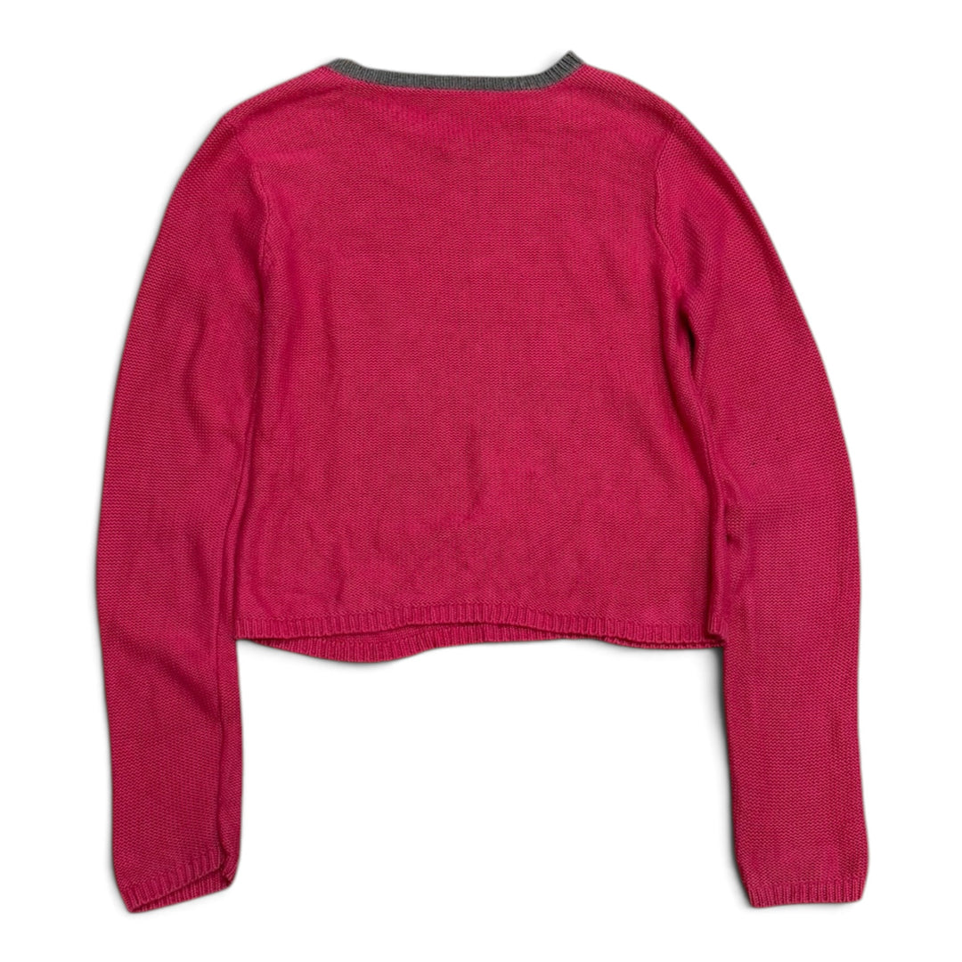 Vintage Polo Ralph Jeans V Neck Knitted Jumper Pink (L)