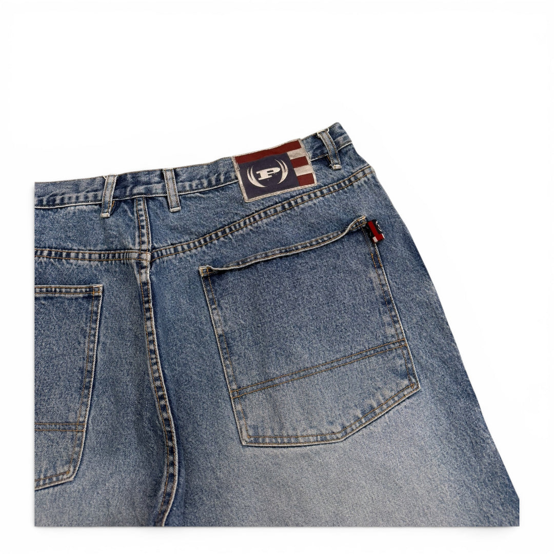Vintage Phat Farm Baggy Denim Shorts Blue (40")