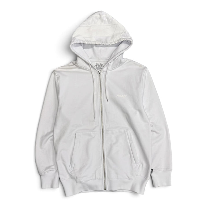 Palace Big Tri Ferg Zip Up Hoodie White (S)