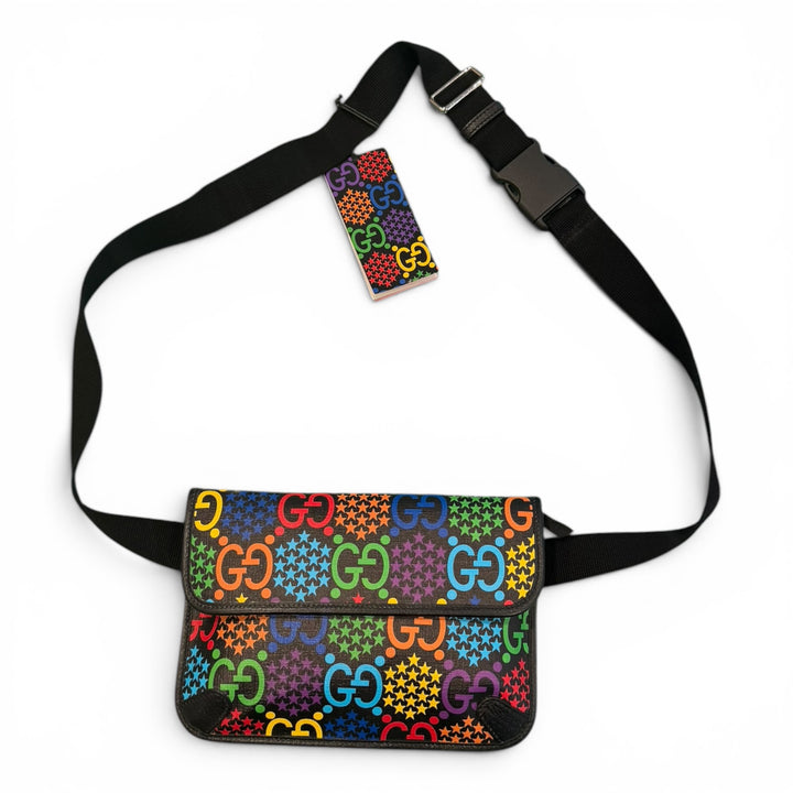 Gucci GG Supreme Psychedelic Black Belt Bag