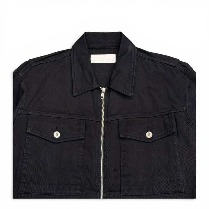 Random Identities Black Denim Zip Up Jacket (M)