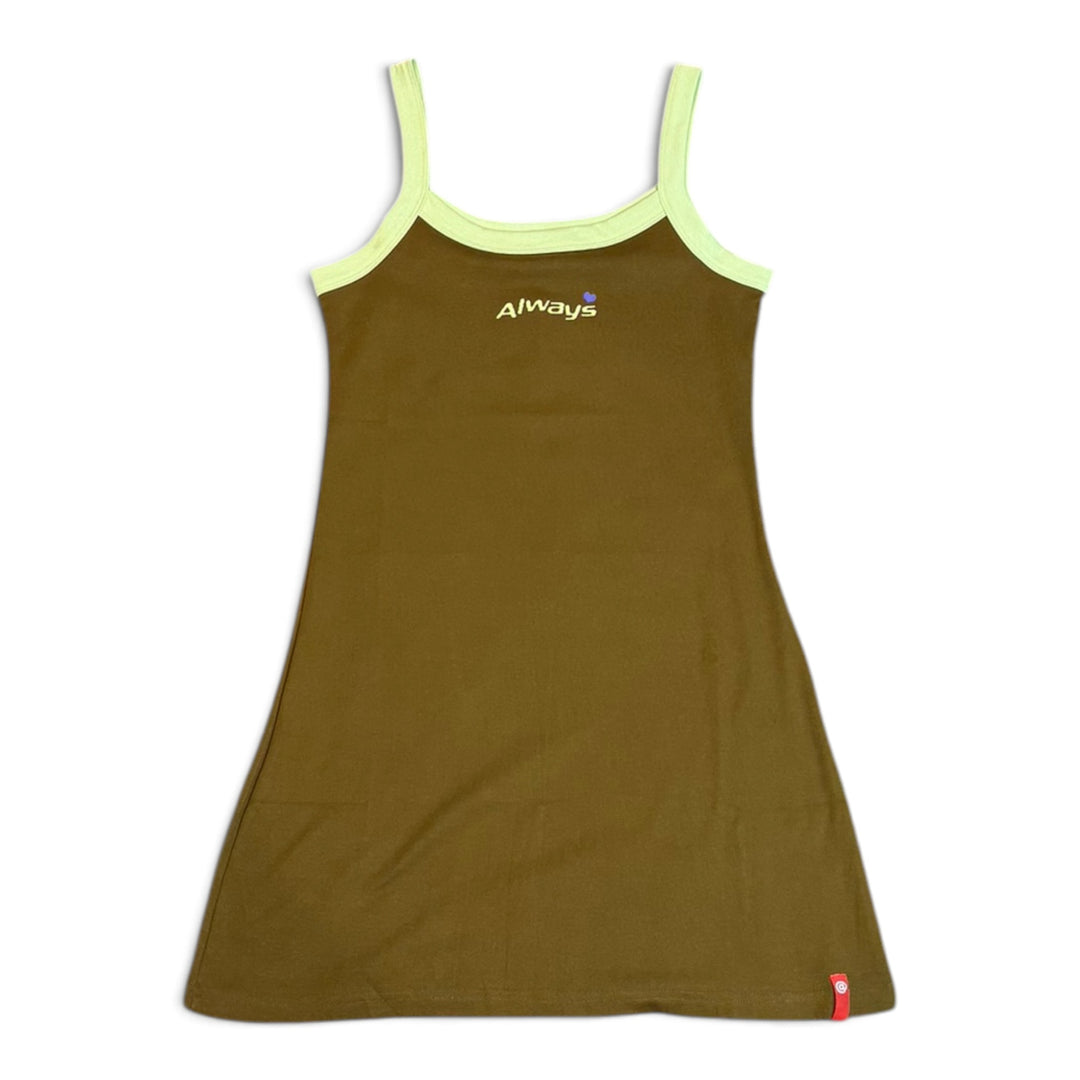 Always Do What You Should Do Brown & Green Dress (M)